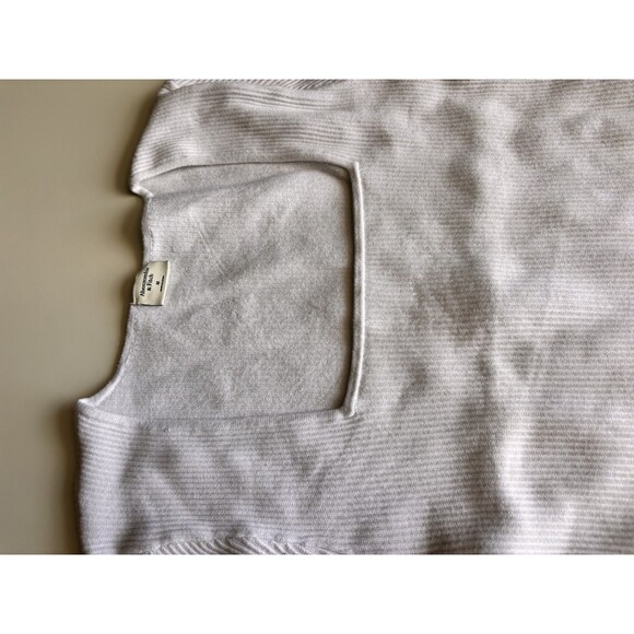 Abercrombie & Fitch Short Sleeve Squareneck Ribbed Top Women's Medium White, New - Picture 7 of 8
